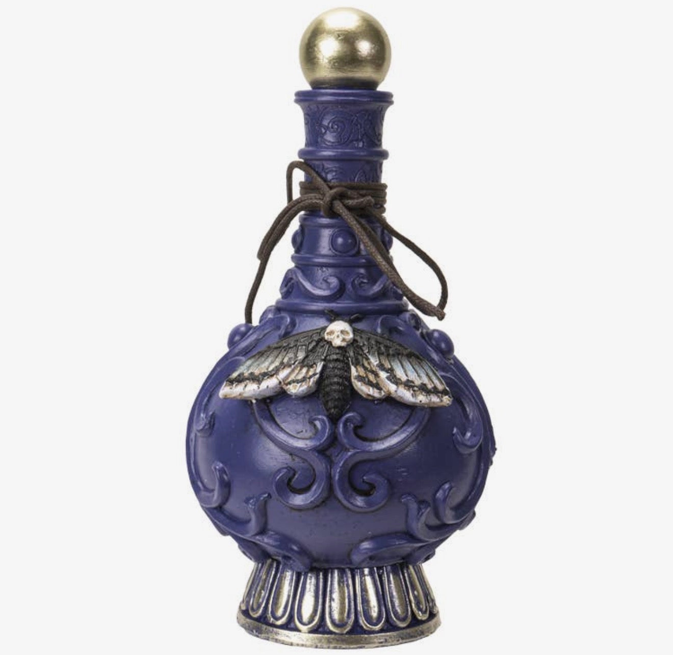 Ornate Moth Bottle – Apothecary Altar Vessel