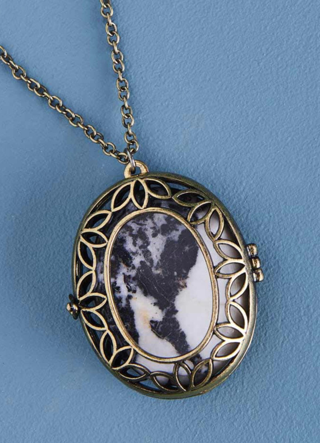 Mystic Worry Stone Locket Necklace