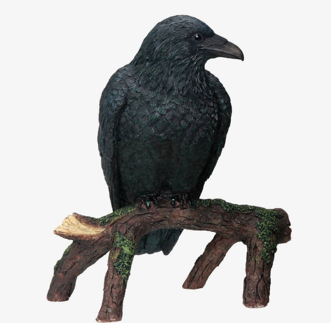 Raven on Branch – Protective Altar Deco
