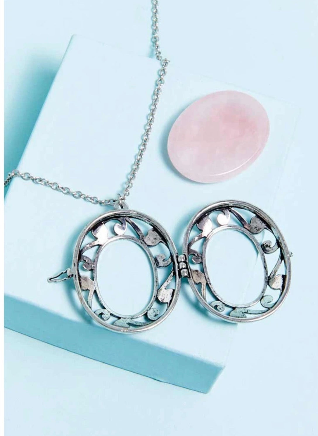 Mystic Worry Stone Locket Necklace