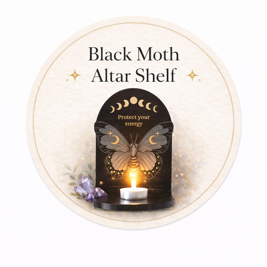 Black Moth Altar Shelf (Protect Your Energy) 🕯️✨