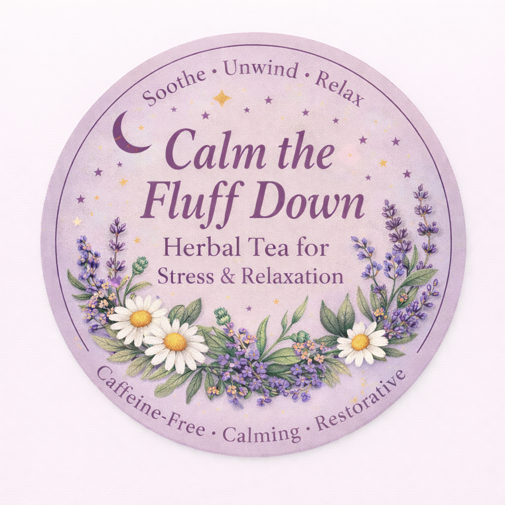 Calm the Fluff Down Herbal Tea 🍵✨