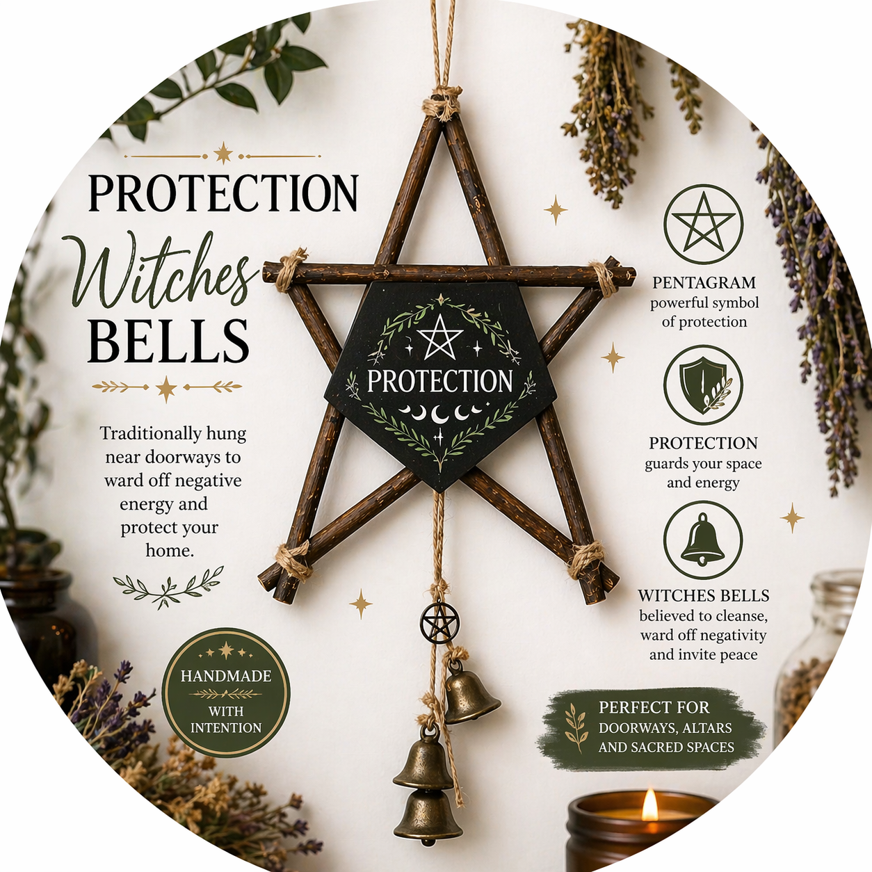 🔔 Protection Witch Bells